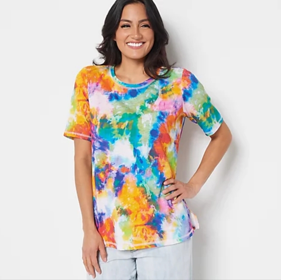 LOGO by Lori Goldstein Tops - Logo tie dye t shirt